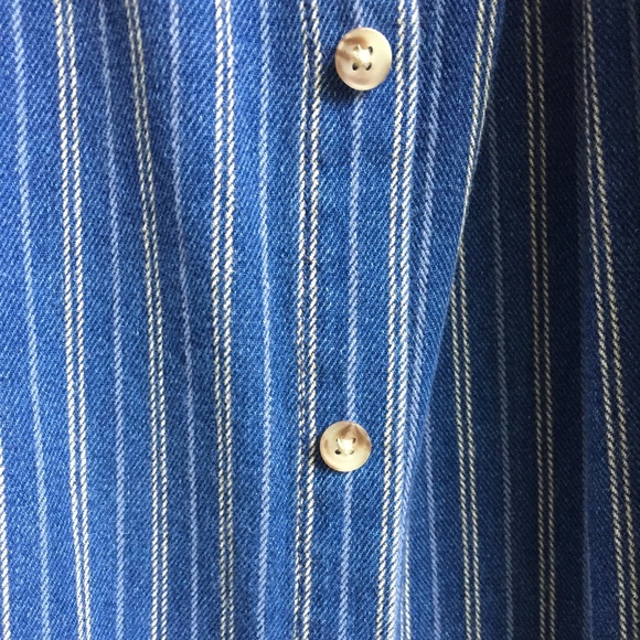 Vintage Demin Button Down with Stripes - Picture 4 of 4